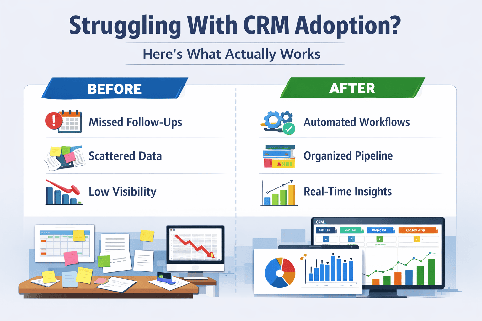 How to make CRM easy enough that your team naturally uses it: CRM Adoption Strategy